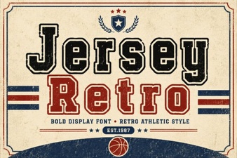 Classic Jersey Retro Font Designs & Ideas