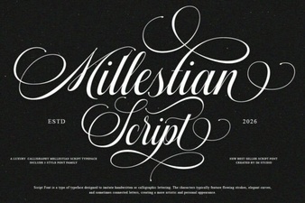 Design with Mallestian Script Font