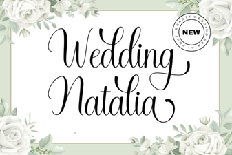 Wedding Projects with Natalia Font Design Ideas